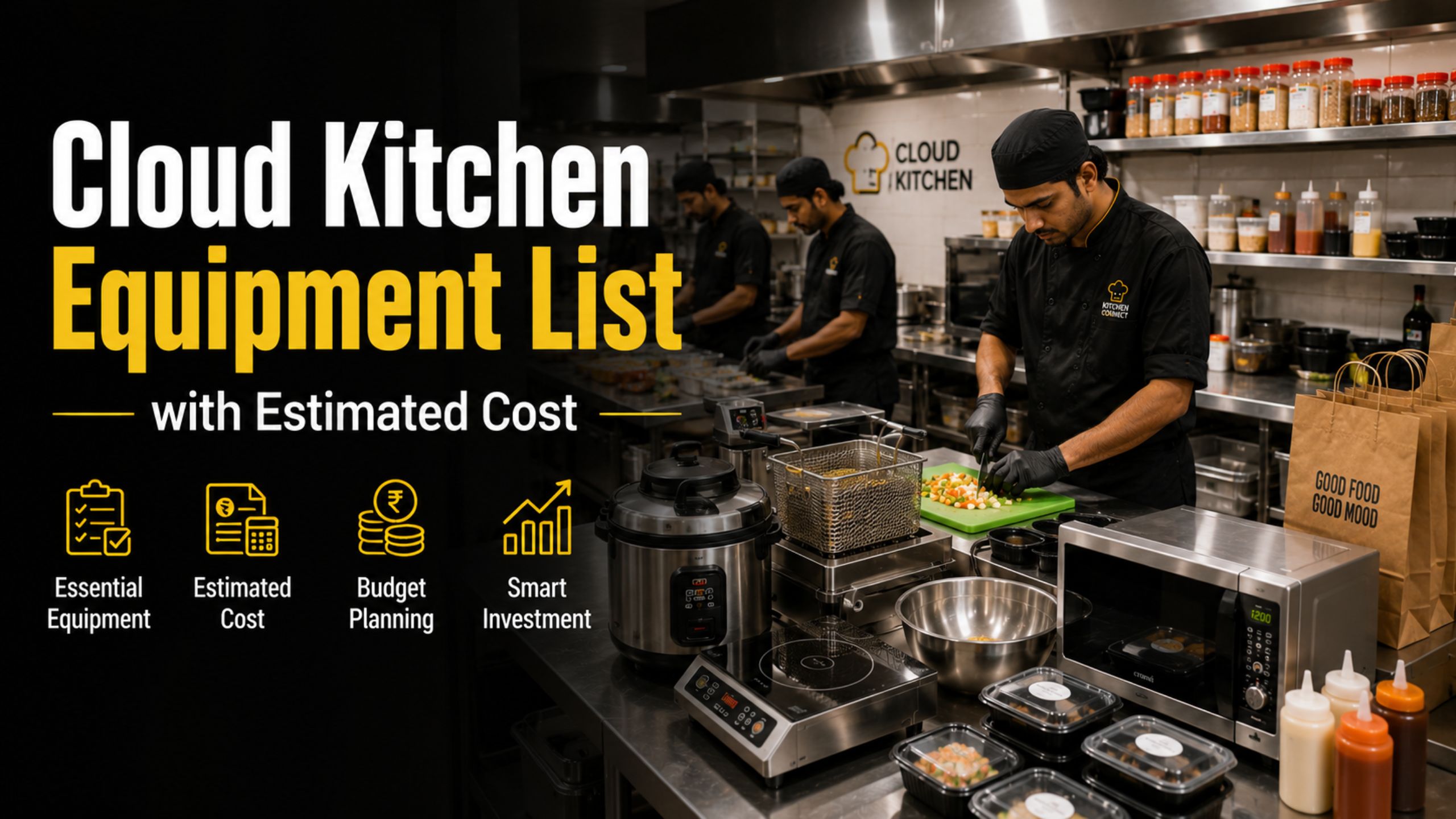 Cloud Kitchen Equipment List with Estimated Cost