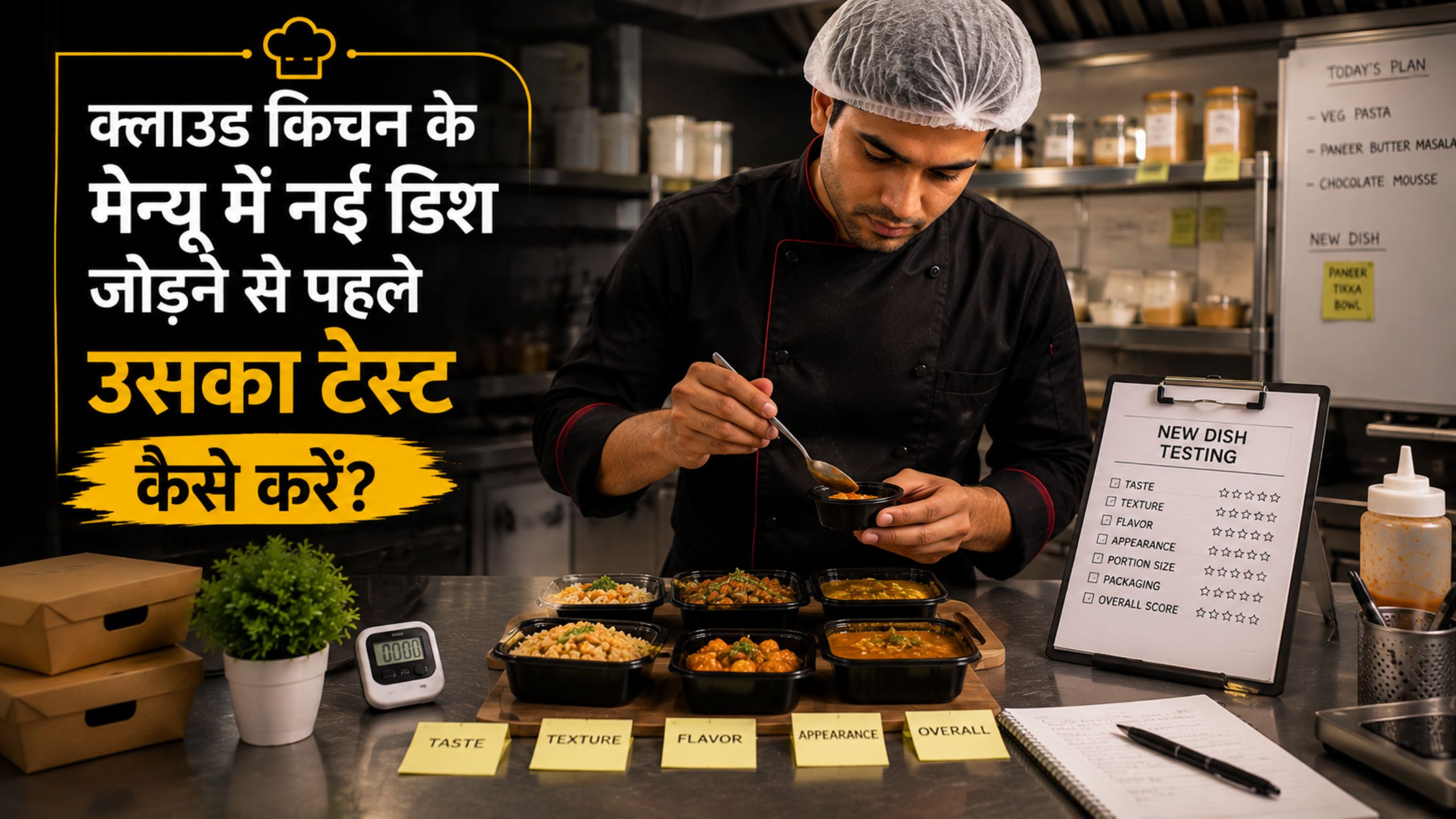 क्लाउड किचन के मेन्यू में नई डिश जोड़ने से पहले उसका टेस्ट कैसे करें?
